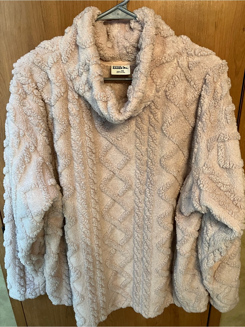 Eddie Bauer Plush Cowl Neck Sweater - Light Blush Pink Women’s Size XXL